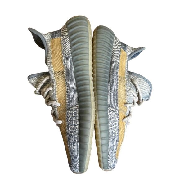 adidas Yeezy Boost 350 V2 Low Israfil Sneakers Grey Yellow Mesh Street 8.5 - Picture 6 of 14